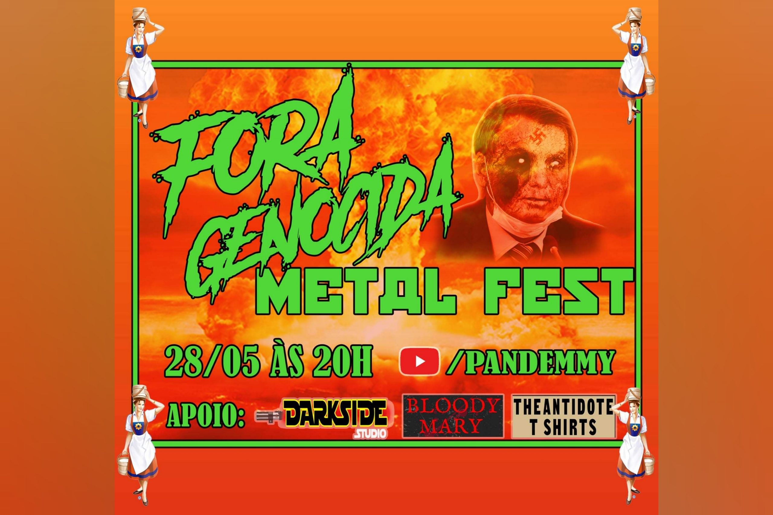 Fora Genocida Metal Fest: bandas do metal extremo reunidas em evento online