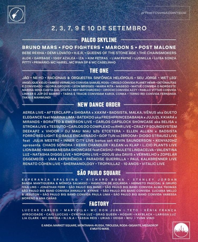 The Town: festival dos organizadores do Rock in Rio estreia em SP no  próximo mês